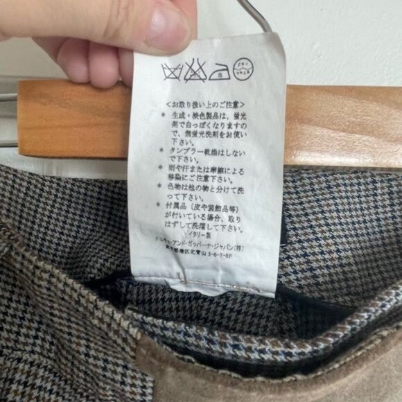 Dolce & Gabbana Women Capri Pants in Houndstooth W Calfskin Details Sz 42 US 10 - Picture 11 of 16